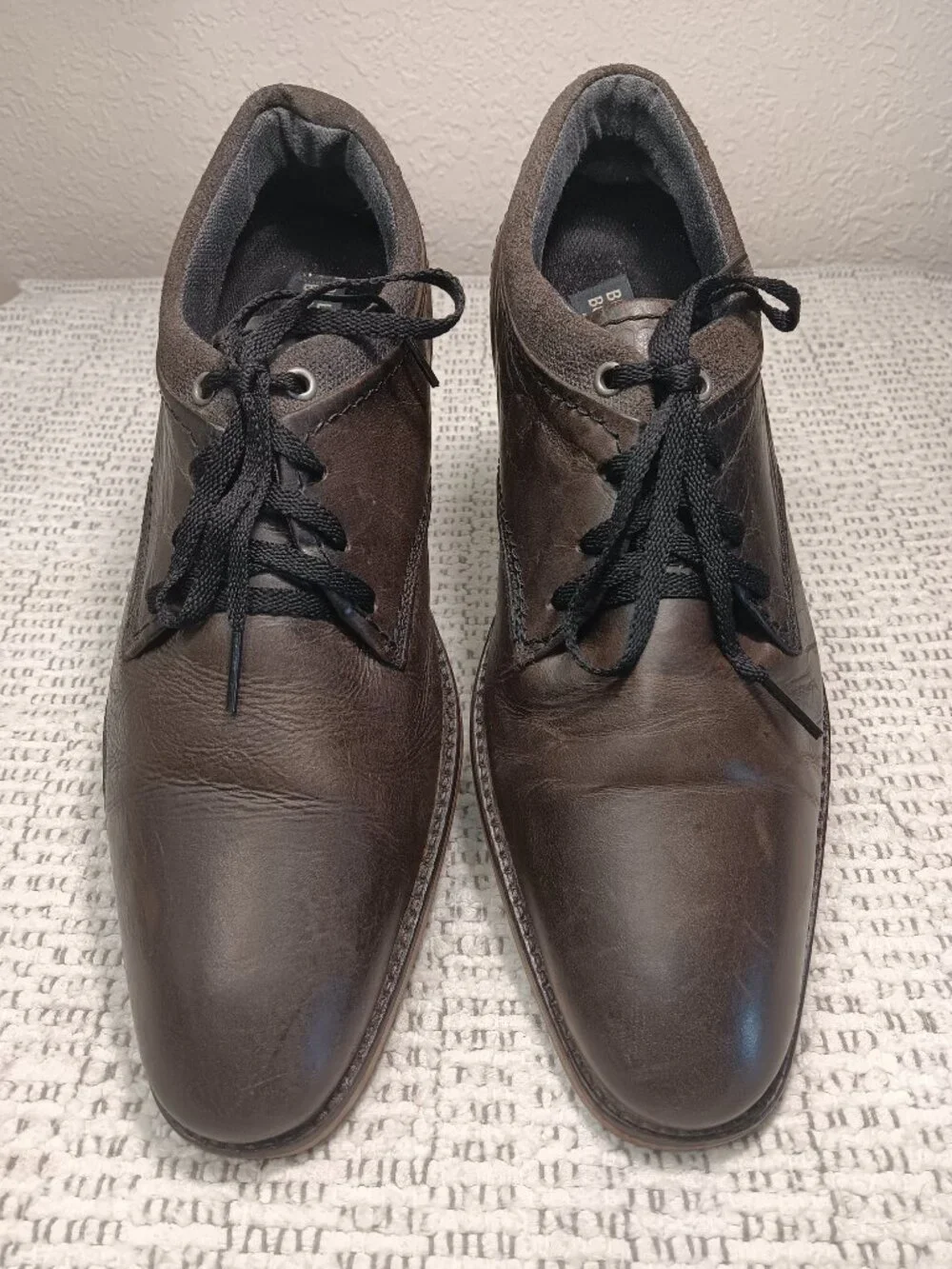 Bullboxer 'Jaspy' Men's Brown Leather Derby Shoes sz 9 US / 42 EU